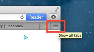 показать все вкладки показать все вкладки safari
